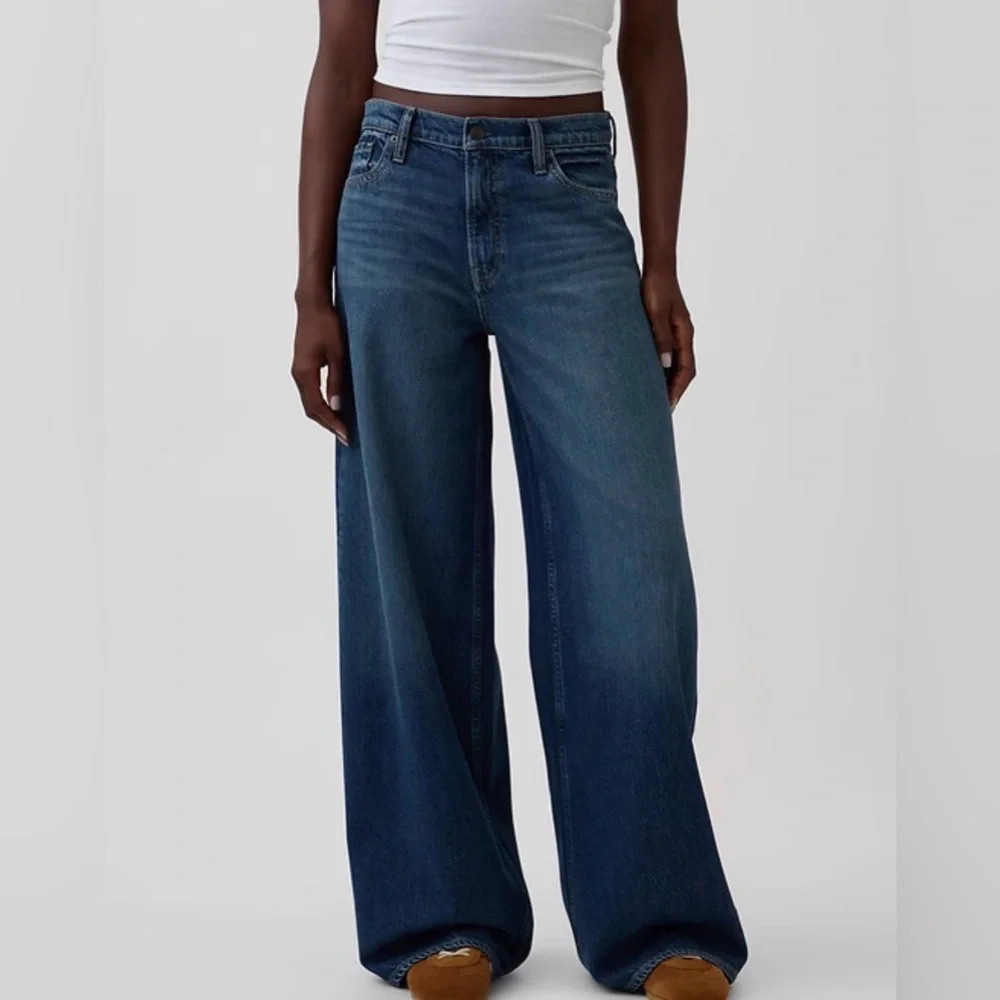 GAP Women's mid rise baggy Jeans in Deep Blue - Picture 1 of 7